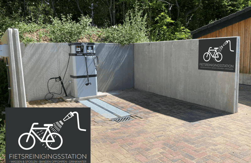 Reinigungsstation perfekt für den Fahrradurlaub in Holland